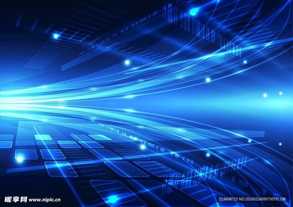 蓝色科技线条背景图