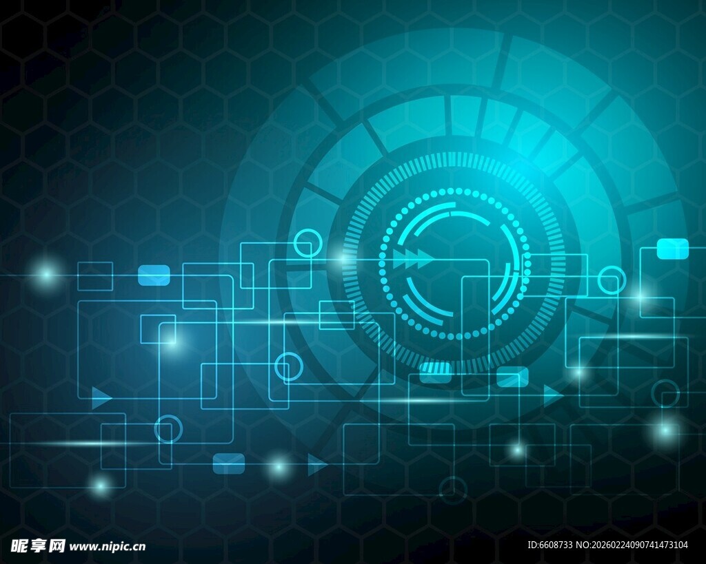 科技感蓝色虚拟界面背景