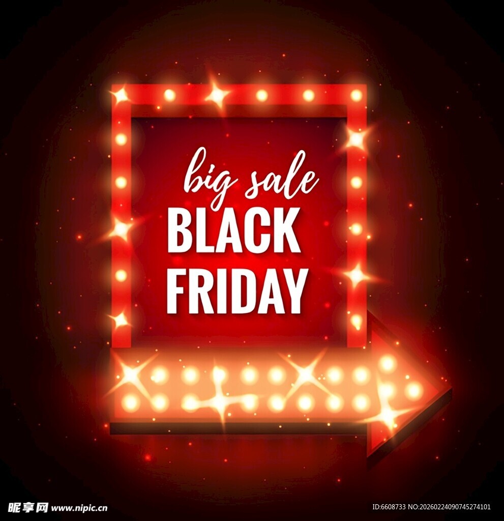 黑色星期五大型促销指示牌