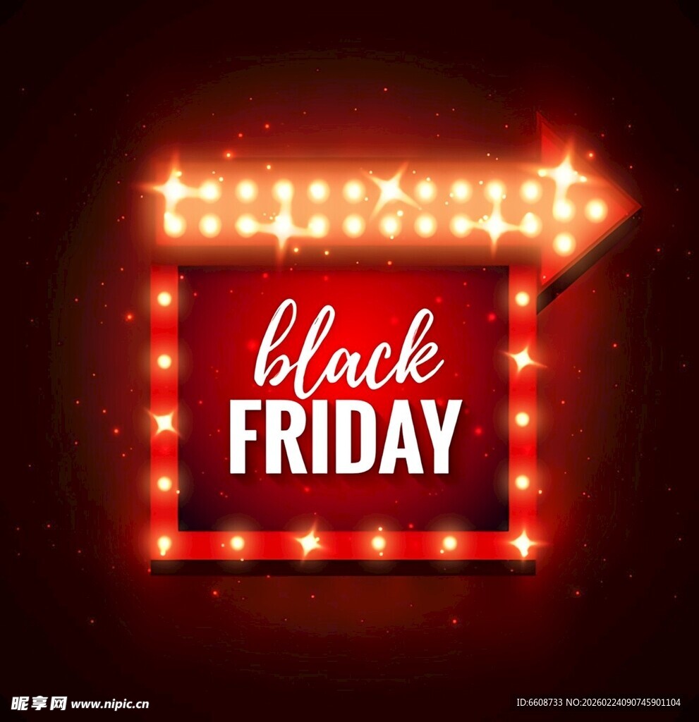 黑色星期五促销指示牌