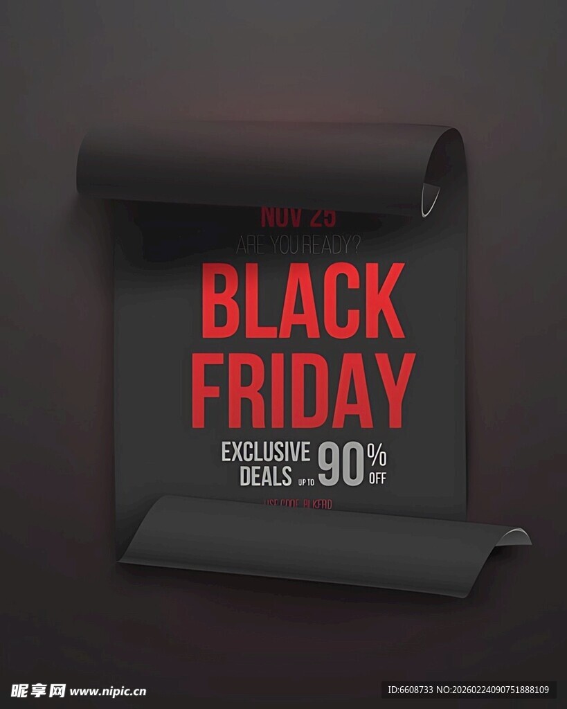 黑色星期五促销折扣海报
