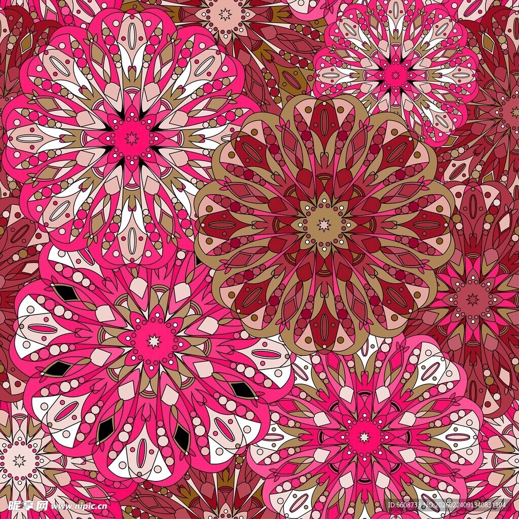 绚丽多彩的花卉图案纹理