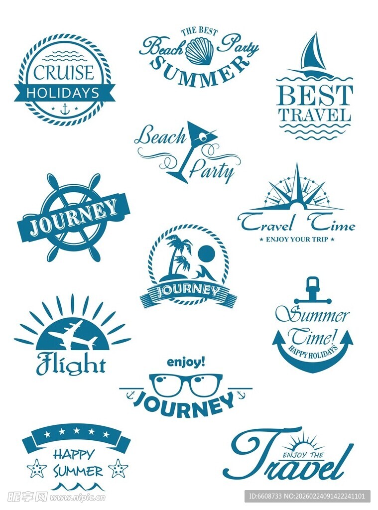 复古航海风纹身图案设计