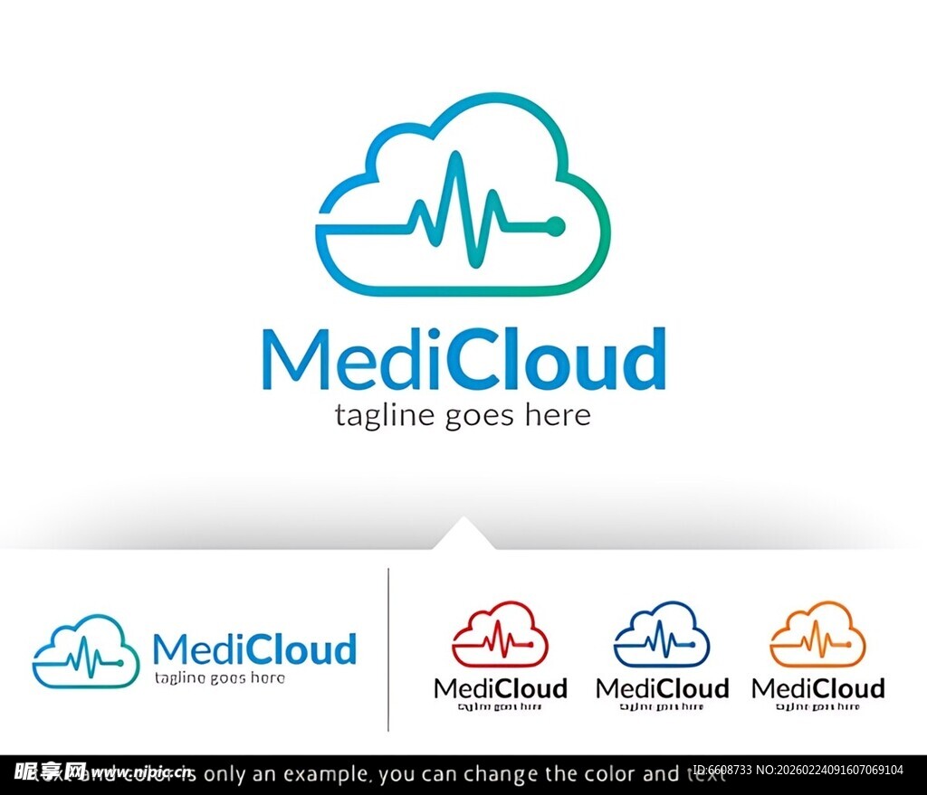 医疗云Logo设计示例