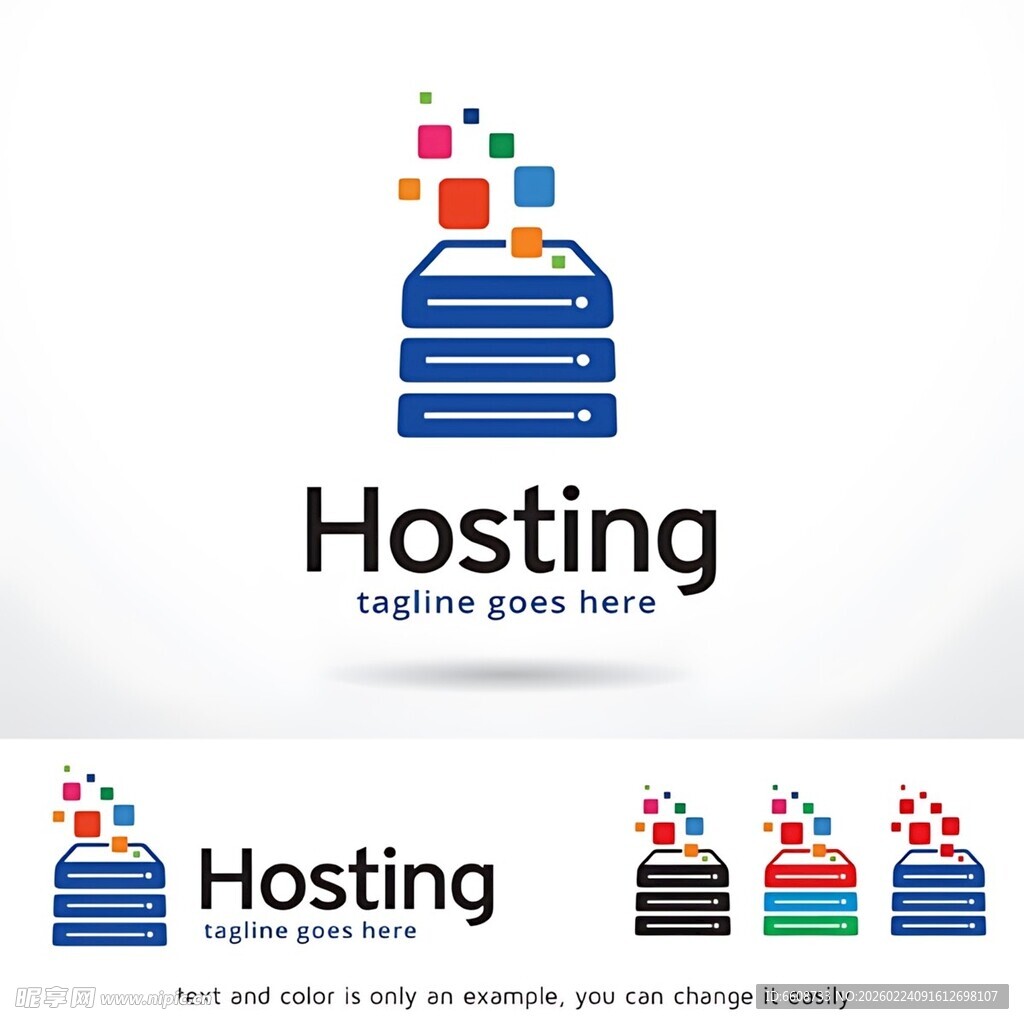 主机托管标志设计示例