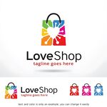 多彩LoveShop购物袋标志