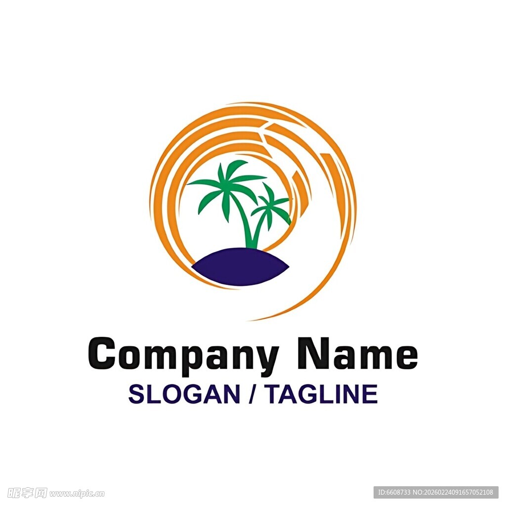 热带岛屿主题公司标志