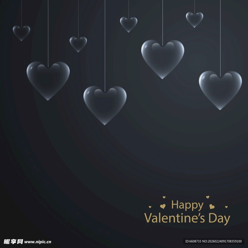 情人节心形吊饰背景图