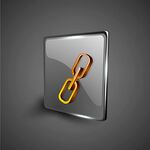 方形透明图标上的链条