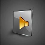 金属质感音量图标按钮