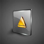 金属质感警示图标按钮