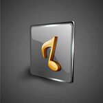 金属质感音乐图标