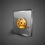 金属质感录像带图标