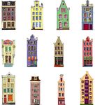 多彩欧式风格小建筑集合