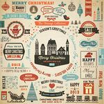 复古圣诞主题装饰图案