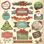 圣诞装饰标签素材集合