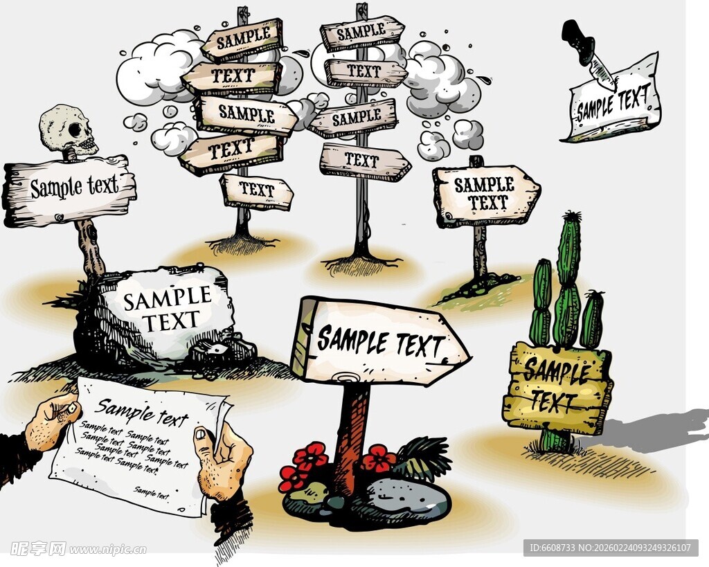 多样指示牌展示创意场景