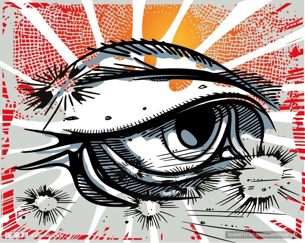 创意眼球艺术插画