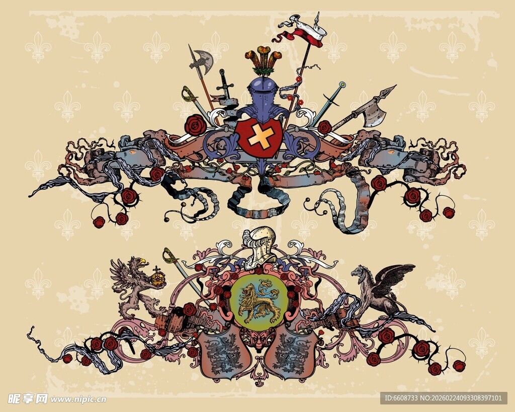 复古华丽装饰图案设计