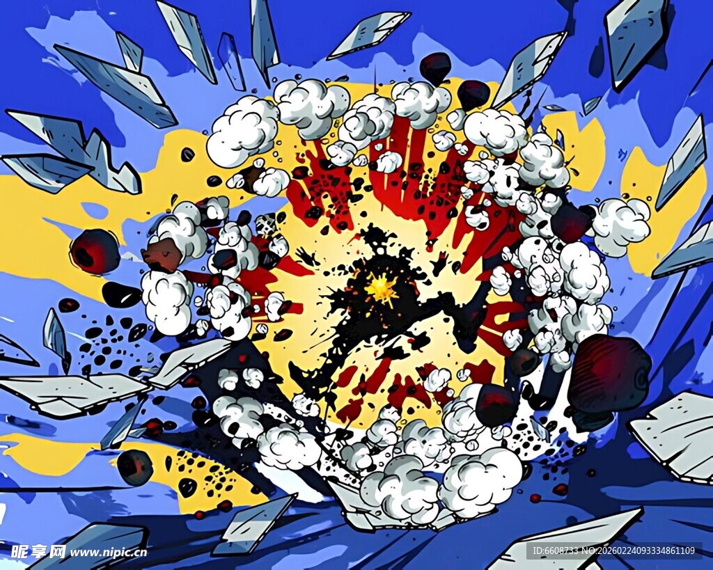 抽象艺术爆炸风格插画
