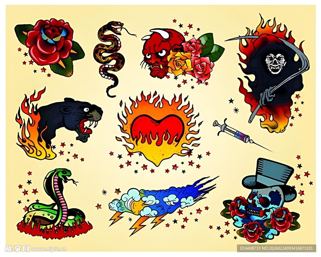 多样酷炫纹身图案设计