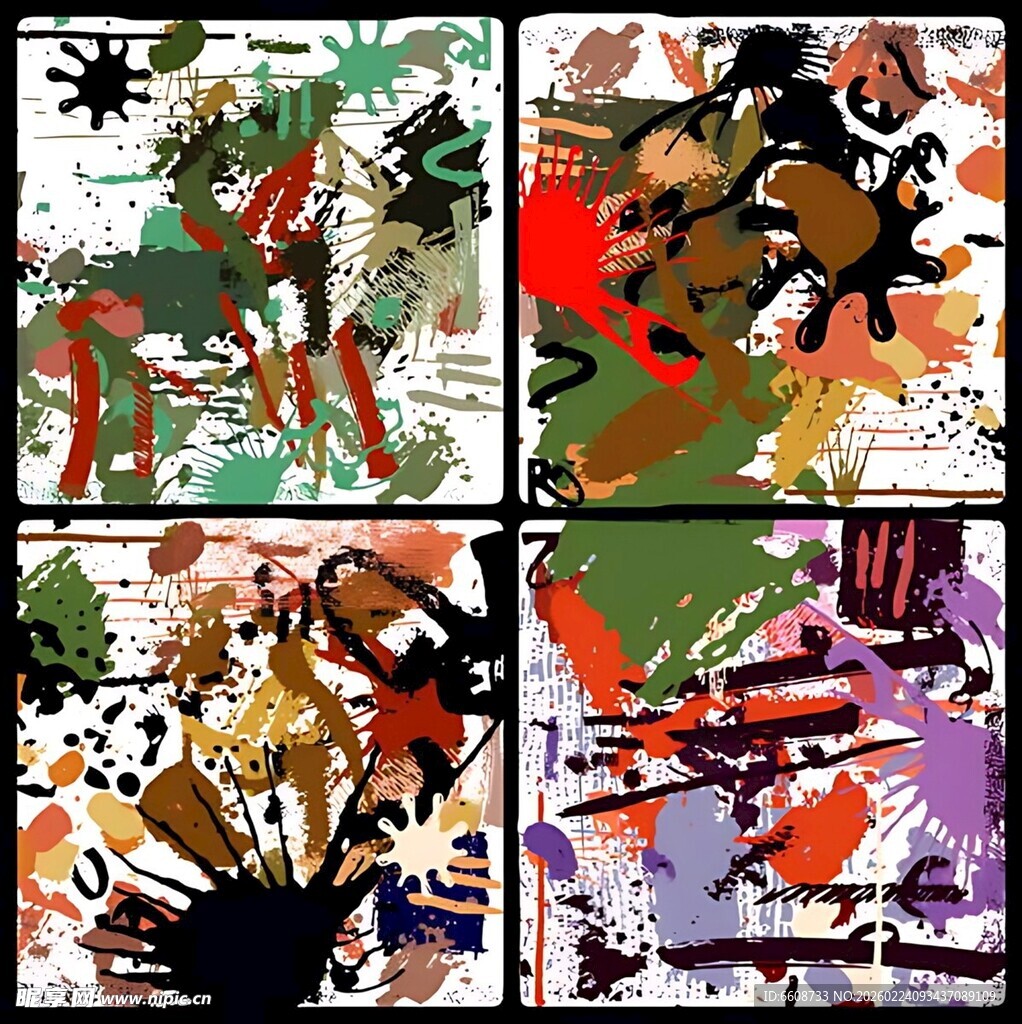 多彩涂鸦风格运动主题插画