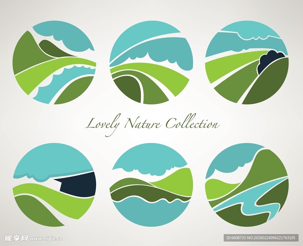 树叶河流图案集合