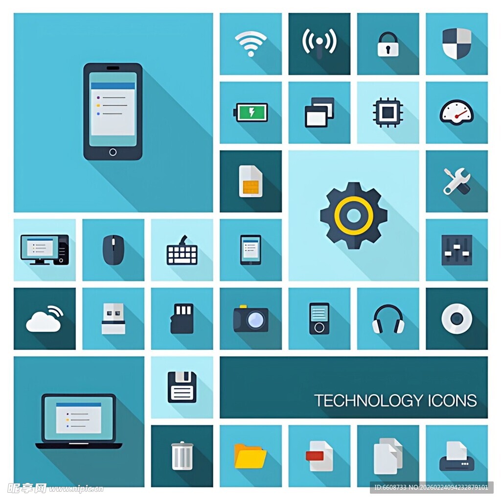 科技应用图标集合
