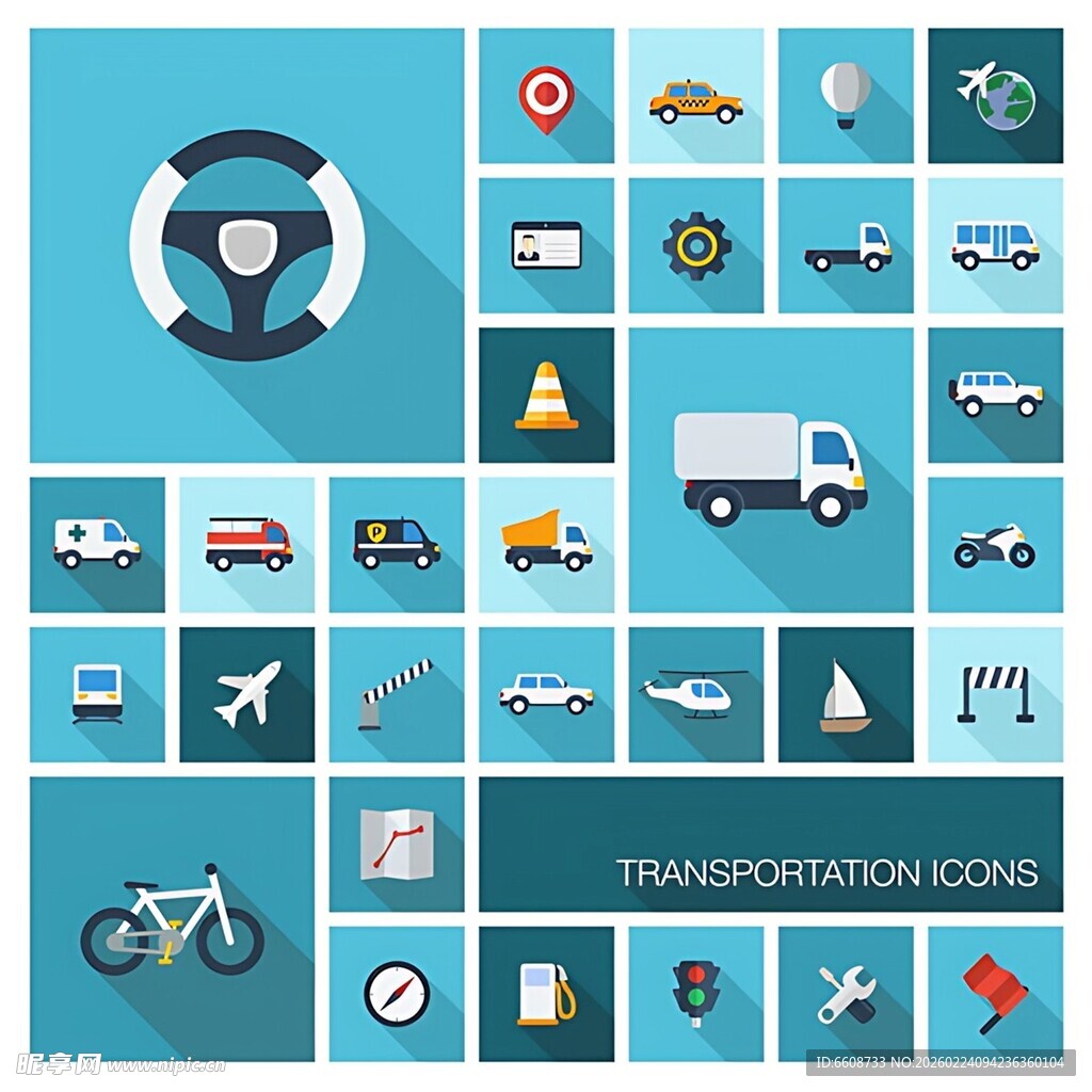 交通及出行相关图标集合