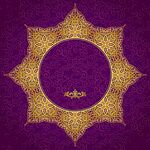 紫色背景金色曼陀罗图案