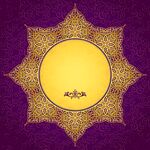 紫色背景金色曼陀罗图案