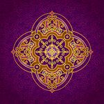 紫色背景精美曼陀罗图案