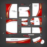 红白色调企业VI设计模板