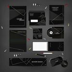 黑色系企业品牌视觉设计元素