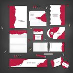 红色商务品牌视觉设计套件