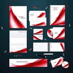 红白色系企业文具设计套装