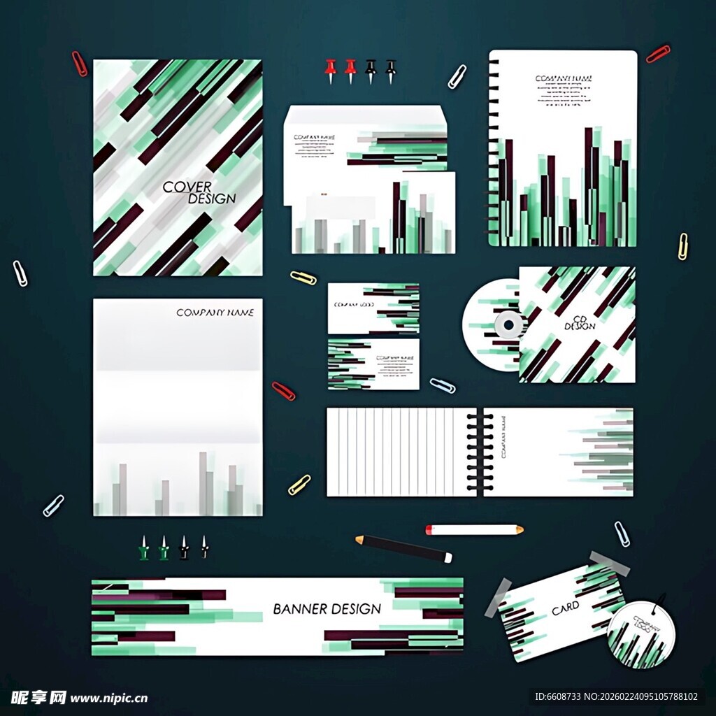 商务风企业品牌视觉设计套件
