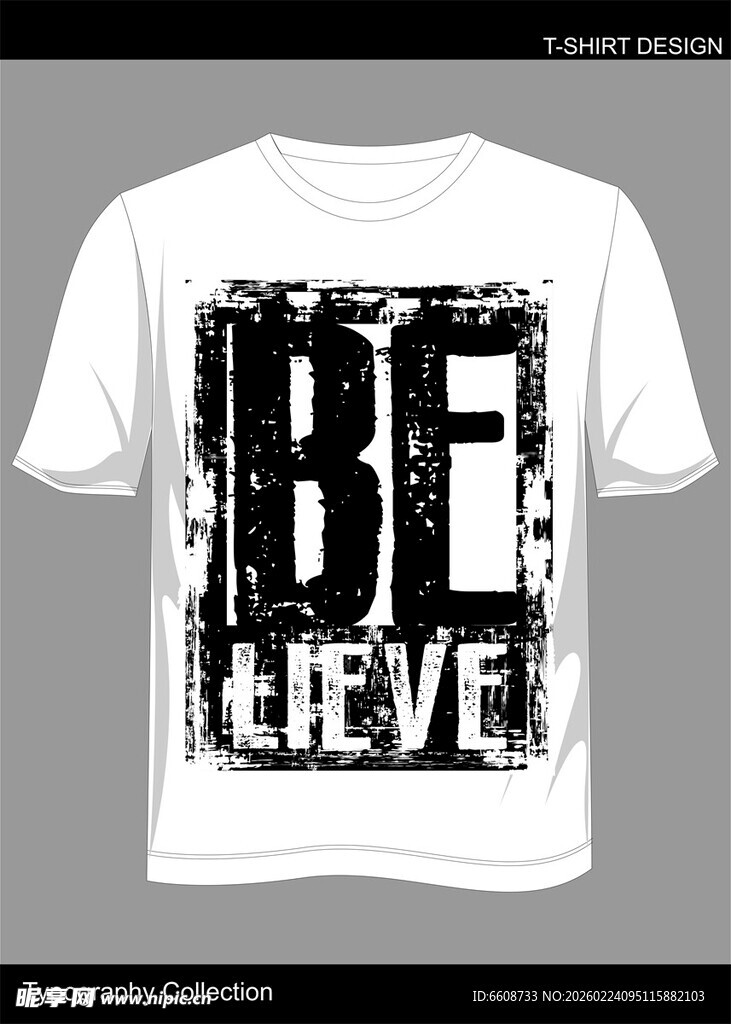 简约字母印花白色T恤