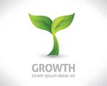 绿叶象征成长标志