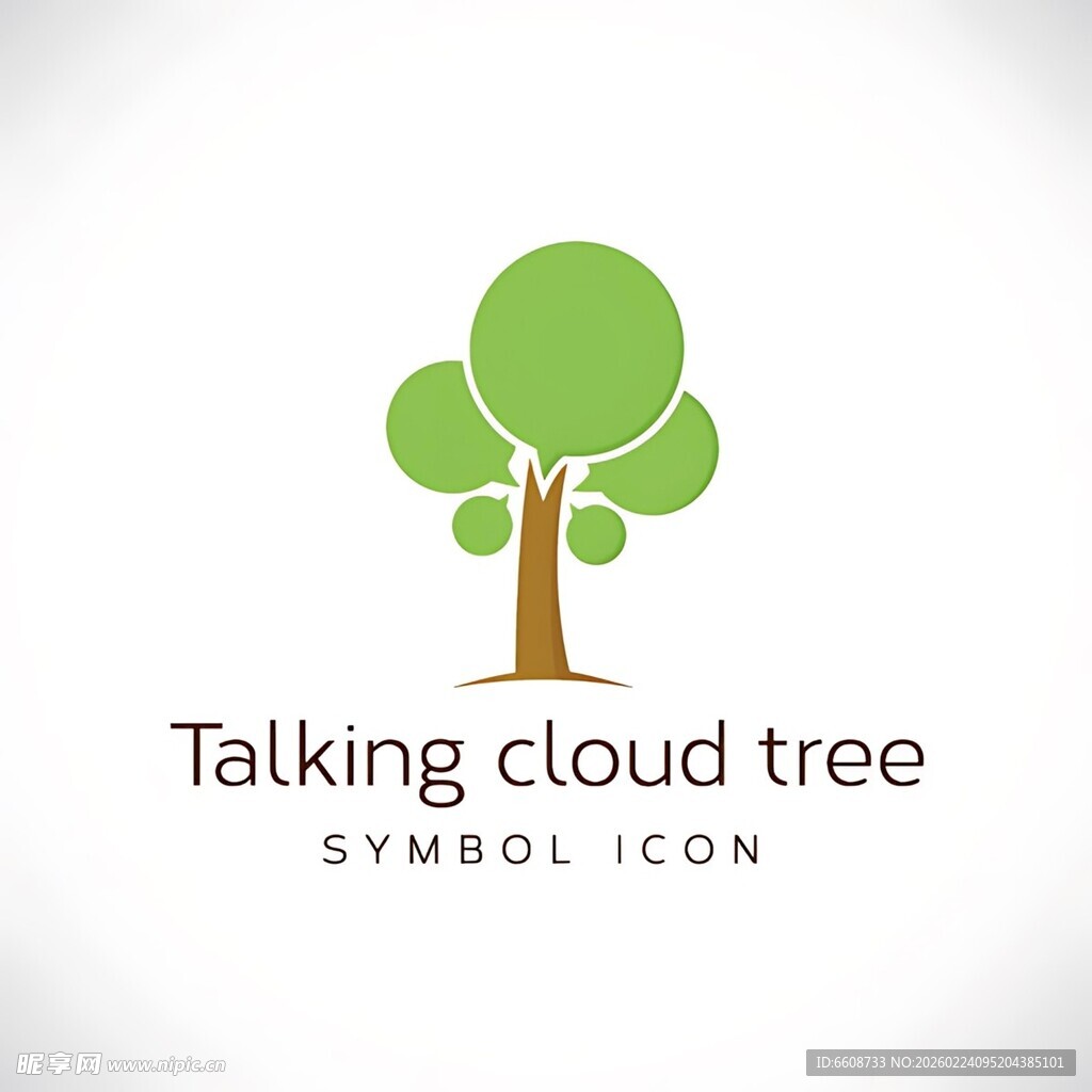 会说话的云树符号图标
