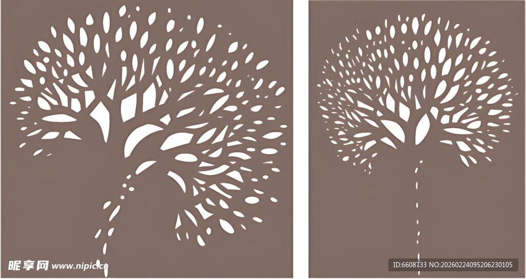 抽象树图案设计