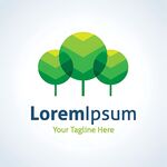 绿色树木标志设计