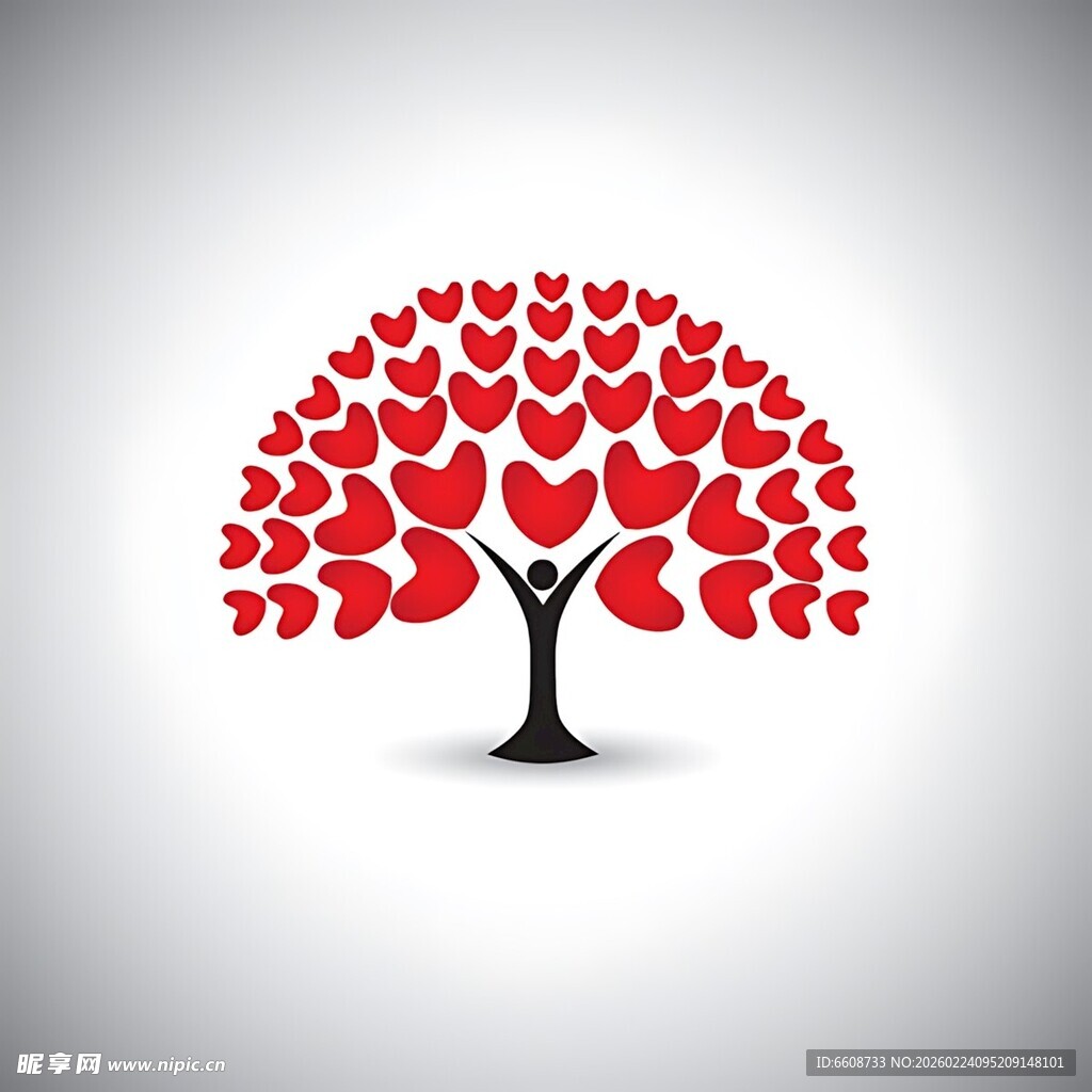 爱心树图案设计