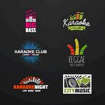 多样创意音乐相关标志集合