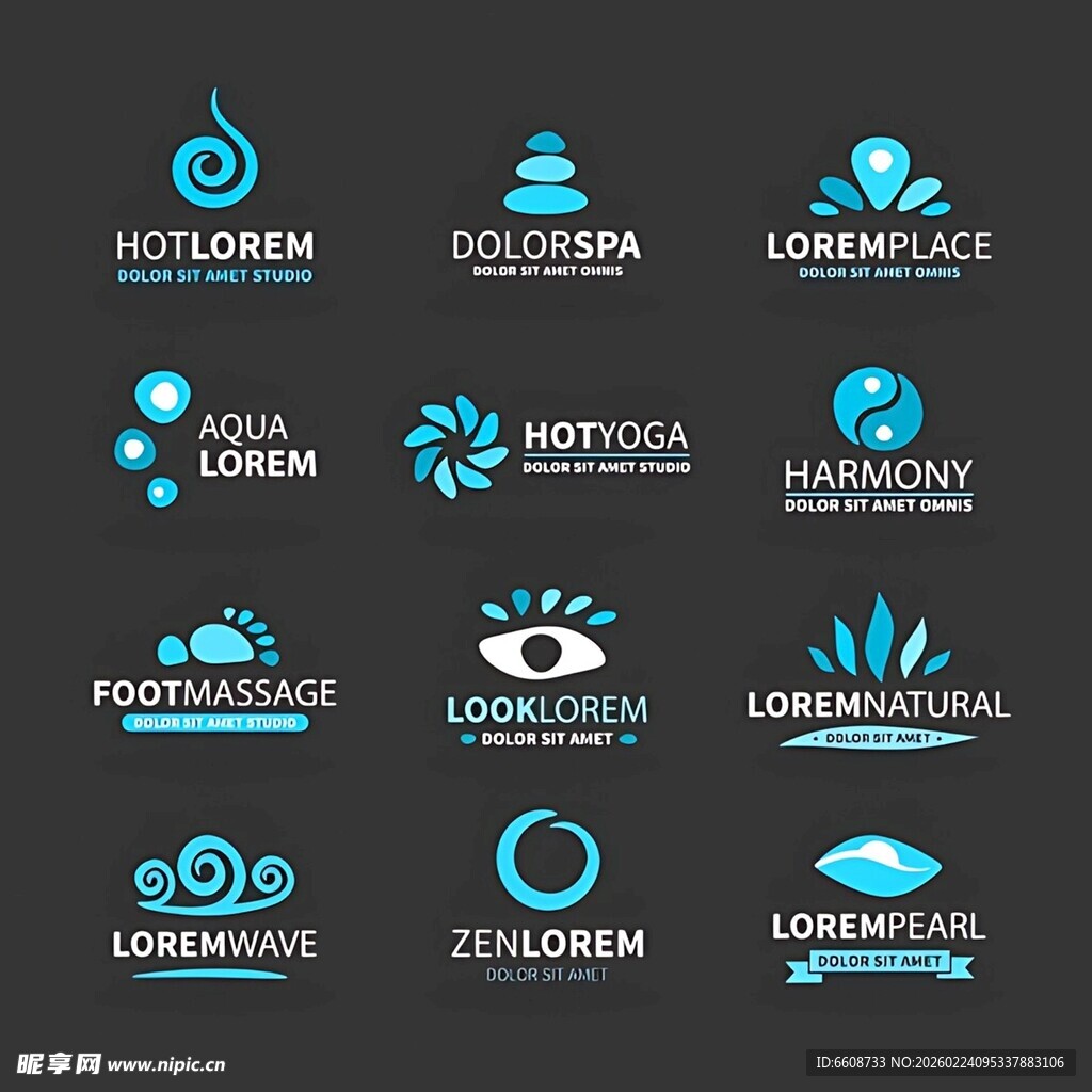 多样水疗美容标志设计