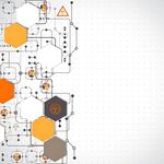 科技风几何图案背景图