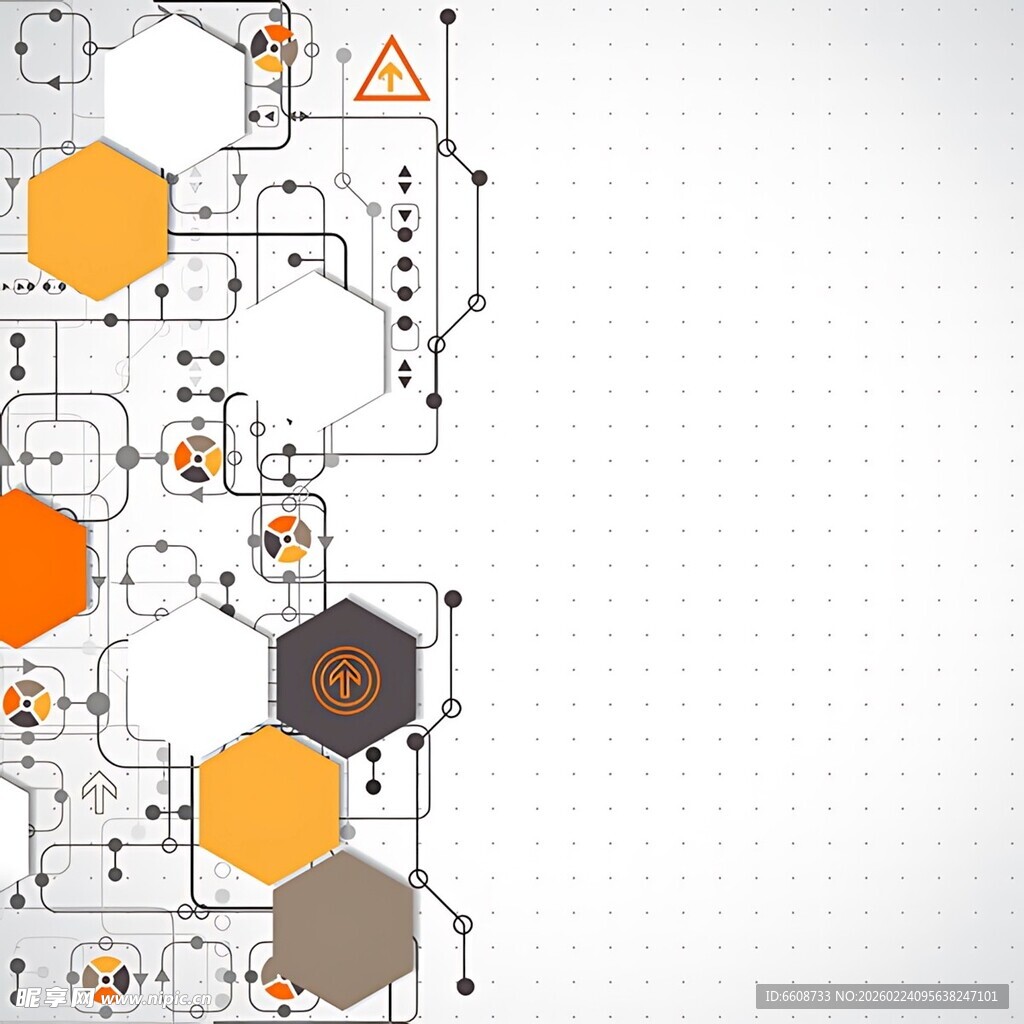 科技风几何图案背景图