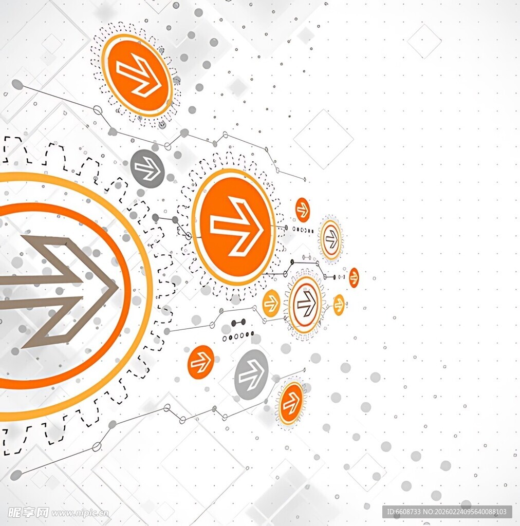 科技箭头元素抽象背景图