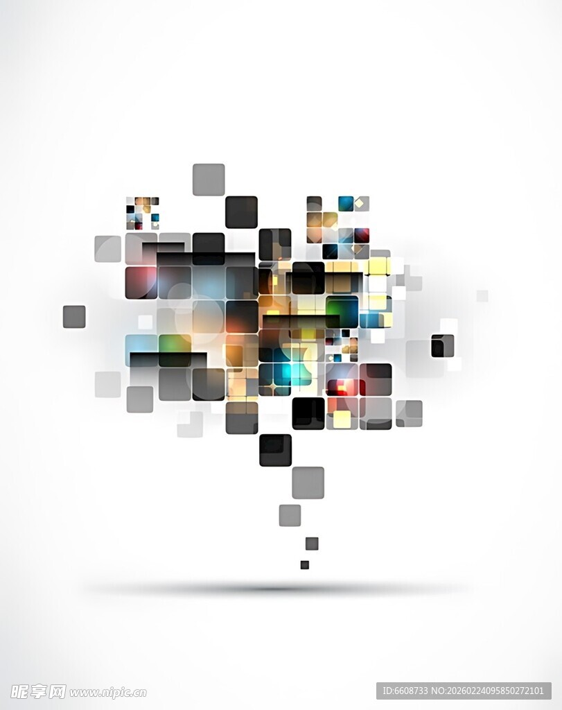 像素化多彩抽象图案