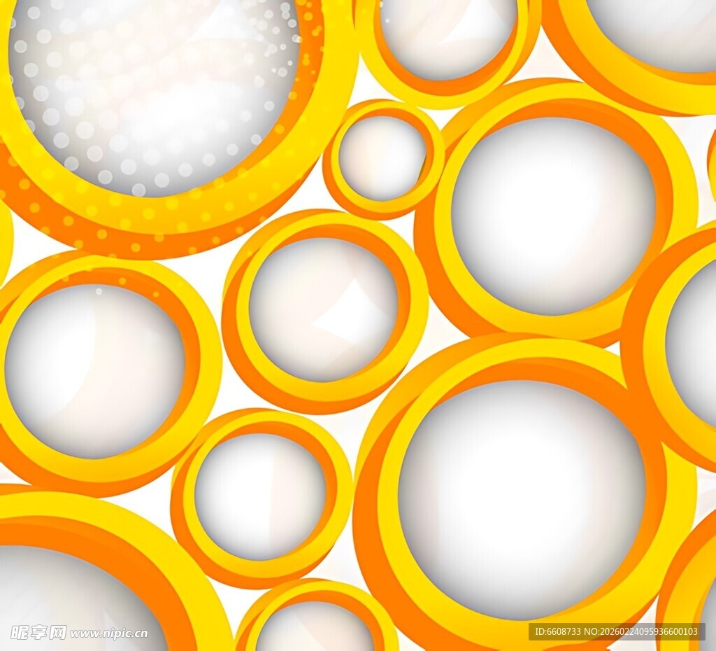 橙色圆圈背景图案